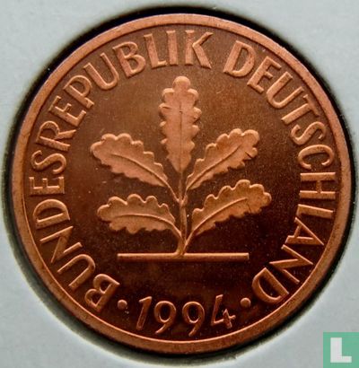 Duitsland 2 pfennig 1994 (J) - Afbeelding 1