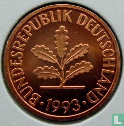 Duitsland 2 pfennig 1993 (D) - Afbeelding 1
