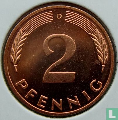 Duitsland 2 pfennig 1993 (D) - Afbeelding 2