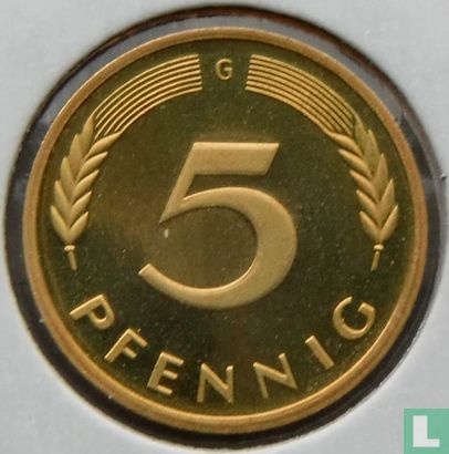 Duitsland 5 pfennig 1995 (G) - Afbeelding 2