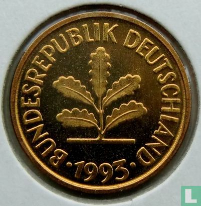 Duitsland 5 pfennig 1993 (F) - Afbeelding 1