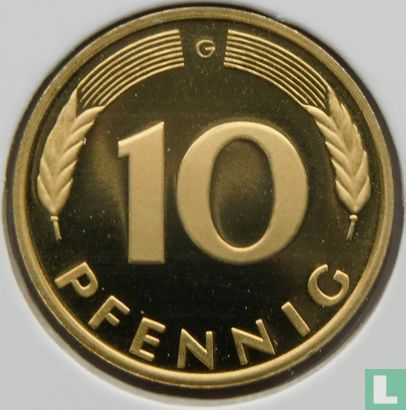 Duitsland 10 pfennig 1995 (G) - Afbeelding 2