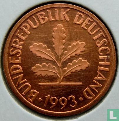 Duitsland 2 pfennig 1993 (G) - Afbeelding 1