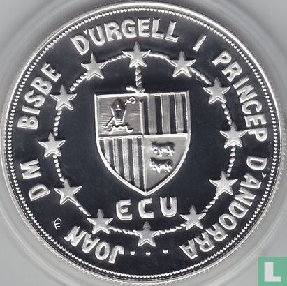 Andorra 10 diners 1991 (PROOF) "European Customs Union - Charlemagne" - Afbeelding 2