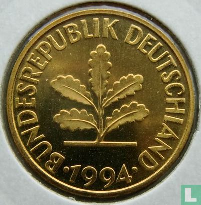 Duitsland 10 pfennig 1994 (F) - Afbeelding 1