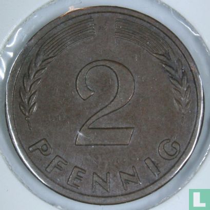 Duitsland 2 pfennig 1962 (J) - Afbeelding 2