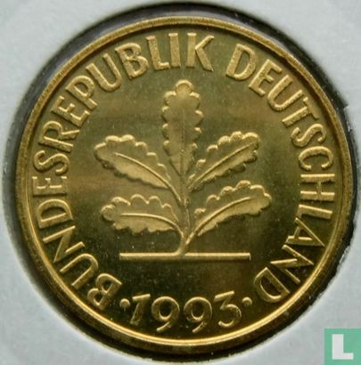Duitsland 10 pfennig 1993 (F) - Afbeelding 1