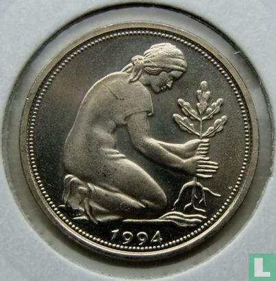Germany 50 pfennig 1994 (A) - Image 1