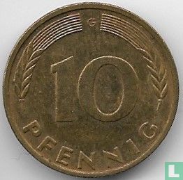 Germany 10 pfennig 1990 (G - misstrike) - Image 2