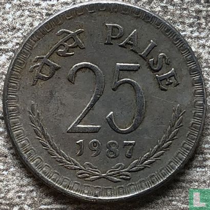 India 25 paise 1987 (Calcutta) - Image 1