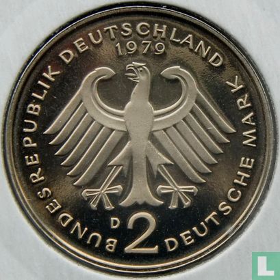 Allemagne 2 mark 1979 (BE - D - Theodor Heuss) - Image 1