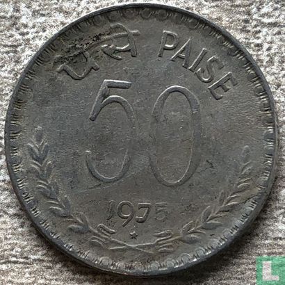India 50 paise 1975 (Hyderabad) - Afbeelding 1