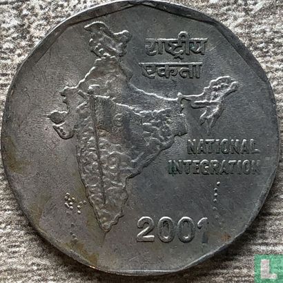 Inde 2 rupees 2001 (Calcutta) - Image 1