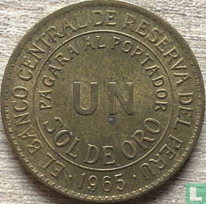 Pérou 1 sol de oro 1965 - Image 1