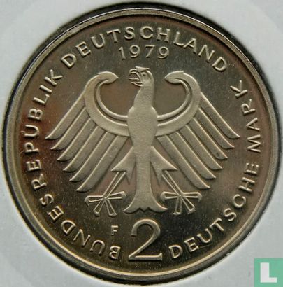 Germany 2 mark 1979 (PROOF - F - Theodor Heuss) - Image 1