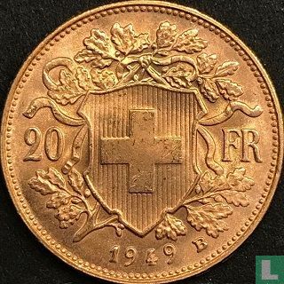 Zwitserland 20 francs 1949 - Afbeelding 1