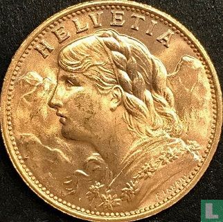 Switzerland 20 francs 1949 - Image 2