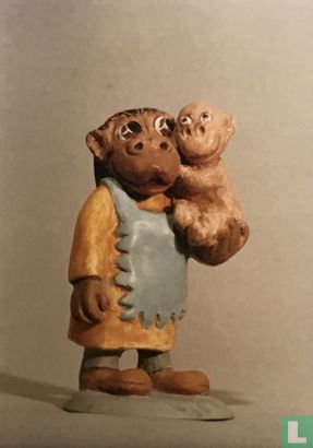  Apemoeder met apekind (Rommeldam, Ernst Onkenhout) - Afbeelding 1