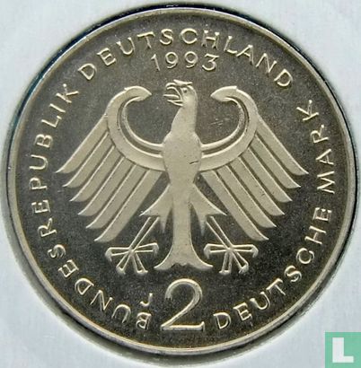 Germany 2 mark 1993 (J - Kurt Schumacher) - Image 1