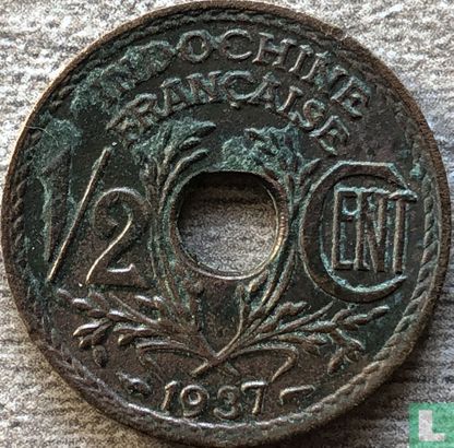 Indochine française ½ centime 1937 - Image 1