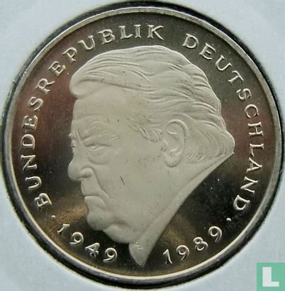 Duitsland 2 mark 1993 (J - Franz Joseph Strauss) - Afbeelding 2