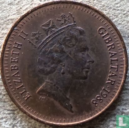 Gibraltar 1 penny 1988 (AD) - Image 1