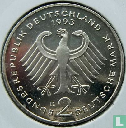 Germany 2 mark 1993 (D - Franz Joseph Strauss) - Image 1