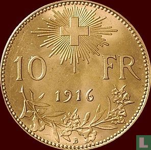 Zwitserland 10 francs 1916 - Afbeelding 1