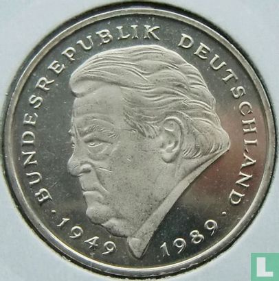 Duitsland 2 mark 1993 (F - Franz Josef Strauss) - Afbeelding 2
