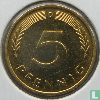 Duitsland 5 pfennig 1975 (D) - Afbeelding 2