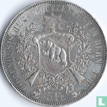 Switzerland 5 francs 1885 "Bern" - Image 1