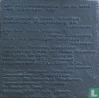 Gedenkplaat standbeeld Heer Bommel te Den Bommel - Image 1