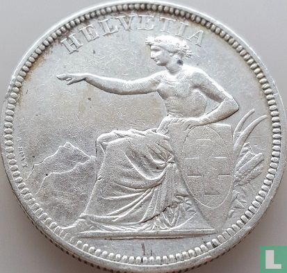 Zwitserland 5 francs 1874 (B.) - Afbeelding 2