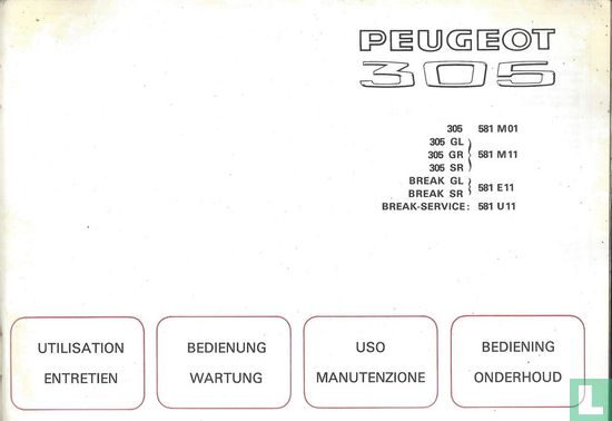 Instructieboekje Peugeot 305 - Afbeelding 3