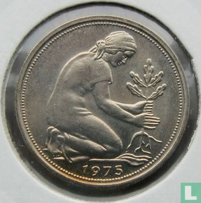 Germany 50 pfennig 1975 (D) - Image 1