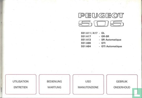 Notice d'utilisation / Instructieboekje  Peugeot 505  - Image 3