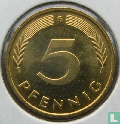 Duitsland 5 pfennig 1975 (G) - Afbeelding 2