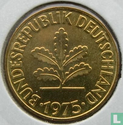 Germany 10 pfennig 1975 (D) - Image 1