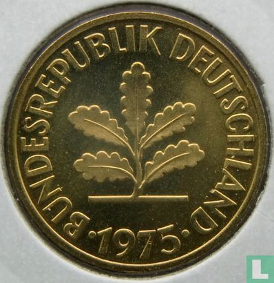 Germany 10 pfennig 1975 (G) - Image 1