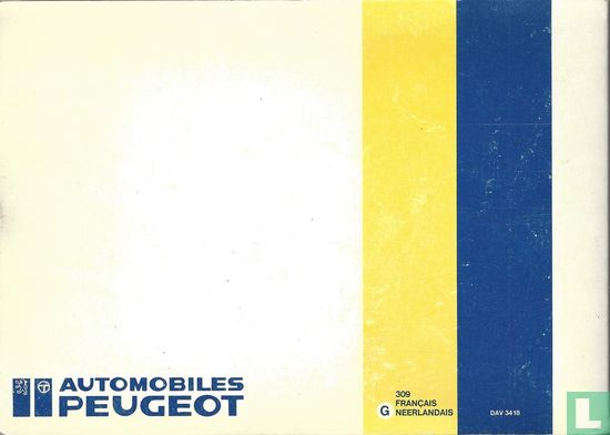 Notice d'utilisation / Instructieboekje Peugeot 309  - Afbeelding 2