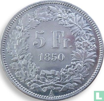 Zwitserland 5 francs 1850 - Afbeelding 1