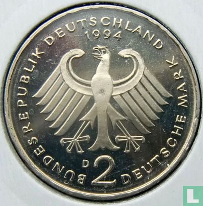 Allemagne 2 mark 1994 (D - Willy Brandt) - Image 1