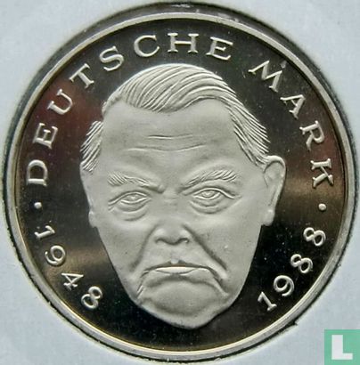 Allemagne 2 mark 1994 (J - Ludwig Erhard) - Image 2