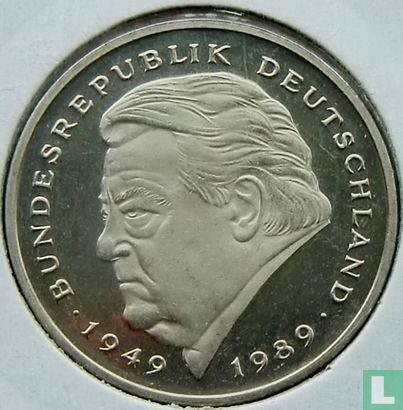 Allemagne 2 mark 1994 (F - Franz Joseph Strauss) - Image 2