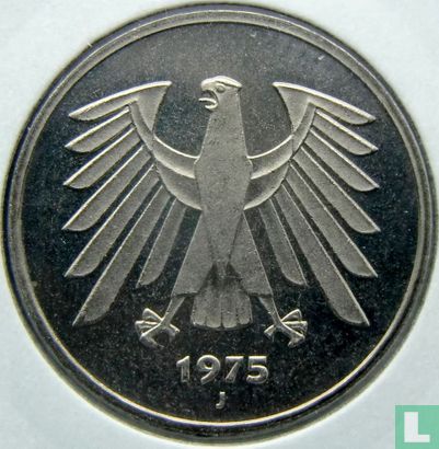 Duitsland 5 mark 1975 (J) - Afbeelding 1