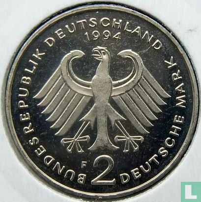 Duitsland 2 mark 1994 (F - Willy Brandt) - Afbeelding 1