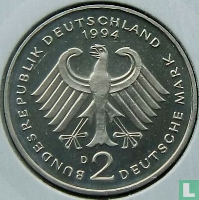 Germany 2 mark 1994 (D - Ludwig Erhard) - Image 1