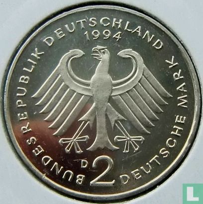 Allemagne 2 mark 1994 (D - Franz Josef Strauss) - Image 1