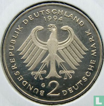 Duitsland 2 mark 1994 (G - Willy Brandt) - Afbeelding 1