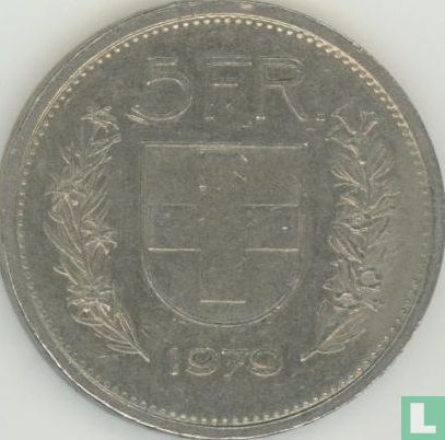 Zwitserland 5 francs 1979 - Afbeelding 1